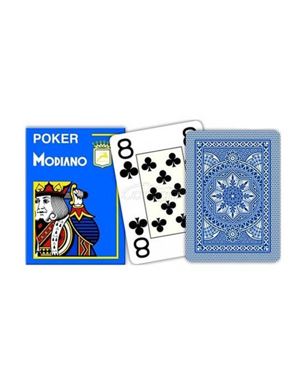 Τράπουλα Poker Μπλε PAΠOYΛA POKER CRISTALLO MODIANO MΠΛE