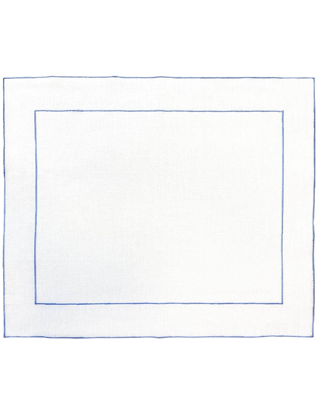 Σουπλά Coated Linen White Frame Marine La Gallina Matta (40 x48 cm)