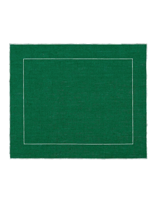 Σουπλά Πράσινο Coated Linen 1 Tεμάχιο Artichoke Frame White La Gallina Matta (40 x 48 cm)