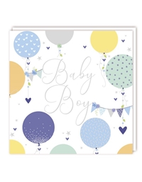 Ευχετήρια Κάρτα Baby Boy Μπαλόνια Tracks Publishing