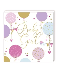 Ευχετήρια Κάρτα Baby Girl Με ΜπαλόνιαTracks Publishing