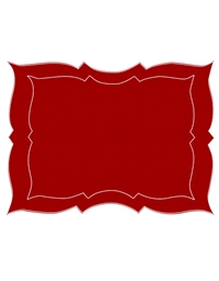 Σουπλά Linen Coated Eco Leather Parentesi Rectangular Rouge/White 1 Tεμάχιο La Gallina Matta (37X48 cm)