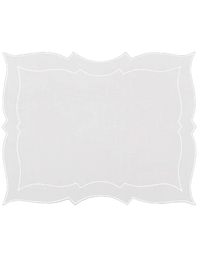 Σουπλά Coated Linen Parentesi Rectangular White/White 1 Tεμάχιο La Gallina Matta (37x48 cm)