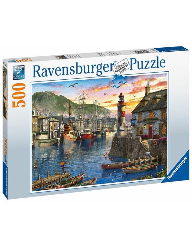 Puzzle Ανατολή Στο Λιμάνι Ravensburger (500 Kομμάτια)