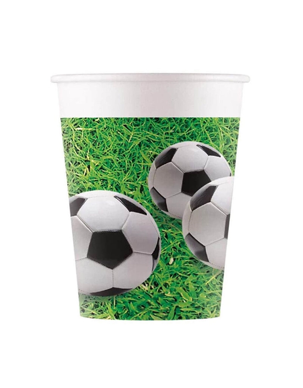 Ποτήρια Xάρτινα Football Ποδόσφαιρο 200ml (8 τεμάχια)