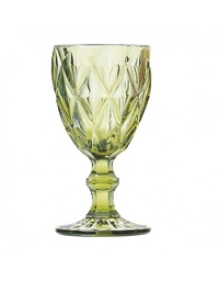 Σετ Γυάλινα Ποτήρια Κρασιού Πράσινα 8x16cm 230ml (6 Τεμάχια)