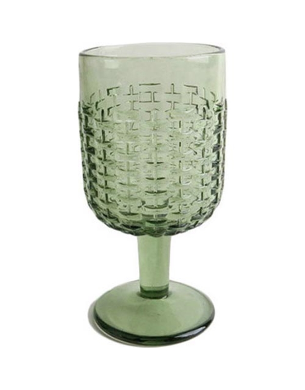 Σετ Γυάλινα Ποτήρια Κρασιού Πράσινα 7x15cm 225ml (6 Τεμάχια)