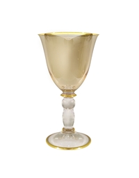 Ποτήρι Kρασιού Xρυσό Tall Design "Goblet Gold Rim Amber" (15 cm)