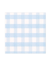 Χαρτοπετσέτες Luncheon Light Blue Gingham Paper 16,5 x 16,5 cm (20 Τεμάχια)