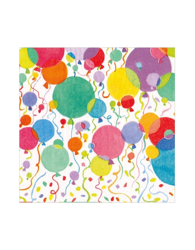 Χαρτοπετσέτες Luncheon Balloons & Confetti 16,5 x 16,5 cm Caspari (20 Τεμάχια)
