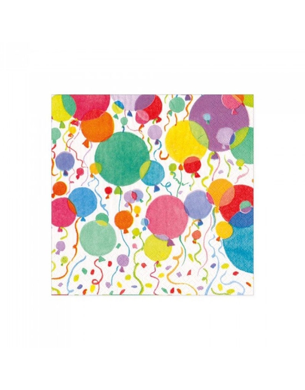 Χαρτοπετσέτες Cocktail Ballons & Confetti 12,7 x 12,7 cm (20 Τεμάχια)