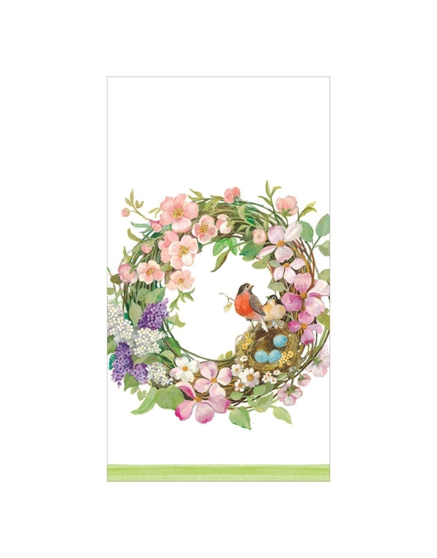Χαρτοπετσέτες Guest Spring Wreath 10,8 x 19,8 cm (15 Τεμάχια)