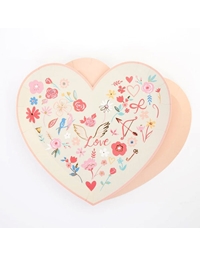 Πιάτα Xάρτινα Valentine's Kαρδιά Love Meri Meri (8 Tεμάχια)