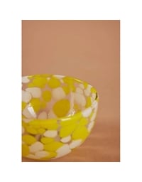 Γυάλινο Μπωλάκι Yellow Dots (11.5 cm)