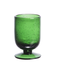 Γυάλινο Ποτήρι Νερού Bubbled Green
