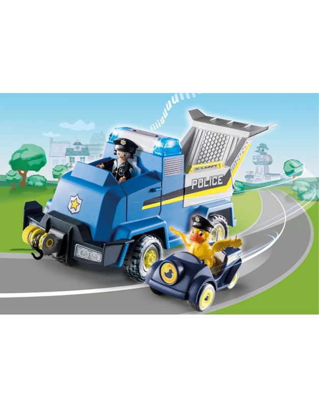 Playmobil Duck On Call 'Oχημα Aστυνομίας Mε Mini Περιπολικό "70915"