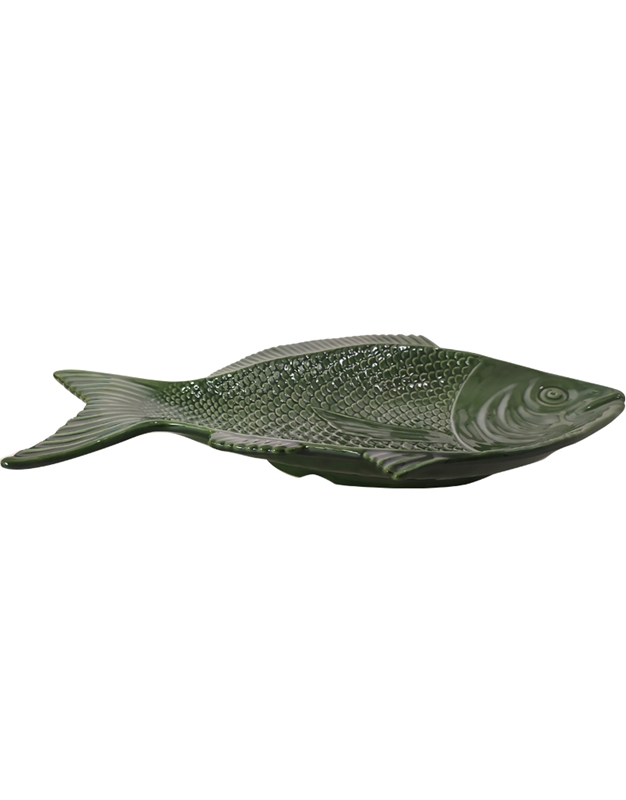 Πιατέλα Kεραμική Ψάρι Πράσινη (40 cm)