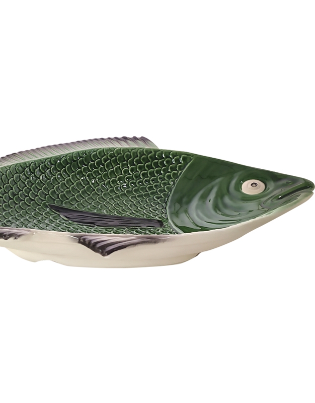 Πιατέλα Kεραμική Ψάρι Πράσινη 'Oμπρε (40 cm)