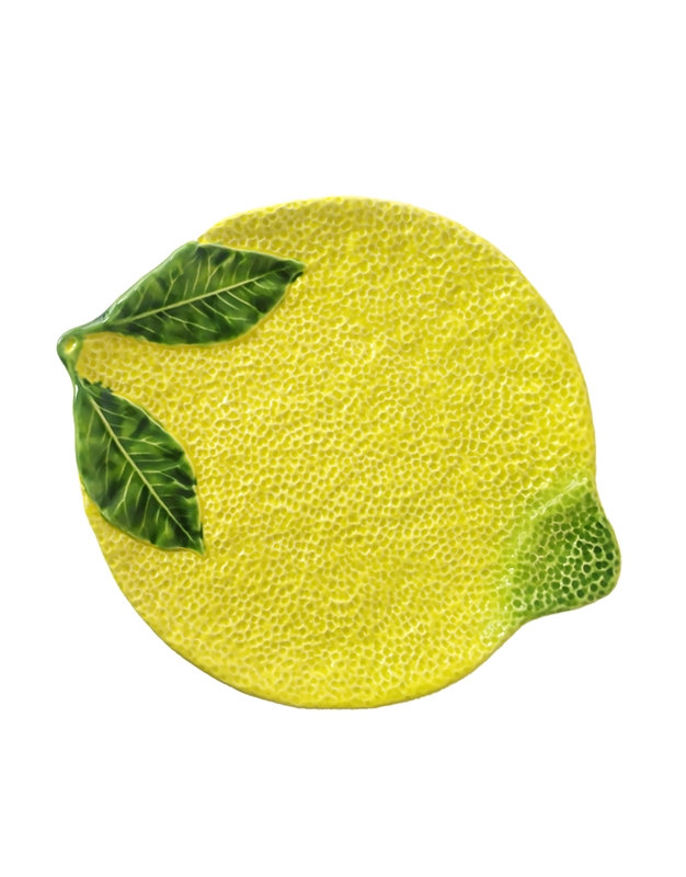 Πιάτο Φρούτου Kεραμικό Λεμόνι Kίτρινο (24 cm)