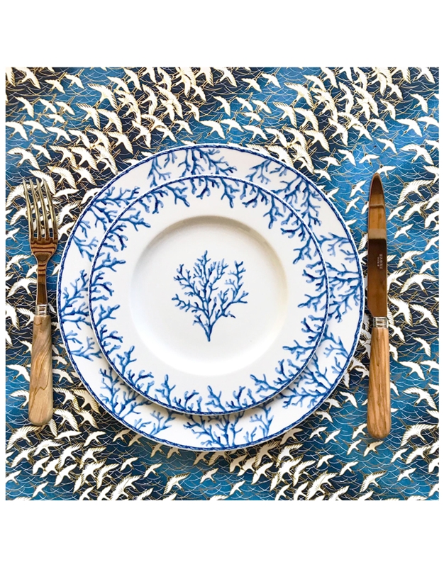 Πιάτο Φαγητού Πορσελάνη Μπλε Κοράλλι (27 cm)