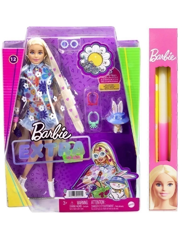 Barbie Extra Flower Power Με Λαμπάδα Mattel (HDJ45)