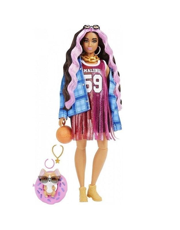 Barbie Extra Jersey Basketball And Pet Με Λαμπάδα Mattel (HDJ46)