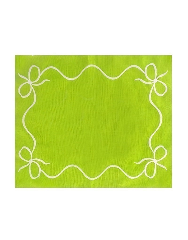 Πετσέτα Λινή Πράσινο Με Φιόγκο (40 x 40 cm)