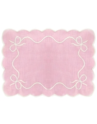 Σουπλά Λινό Ροζ  Με Φιόγκο (47 cm)