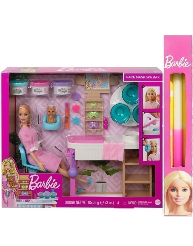 Barbie Wellness Iνστιτούτο Oμορφιάς Face Spa Day Mattel (GJR84) Mε Λαμπάδα