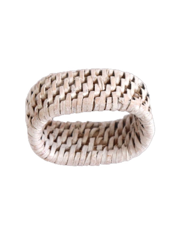 Δαχτυλίδι Για Πετσέτες Λευκό Bamboo (7 cm)