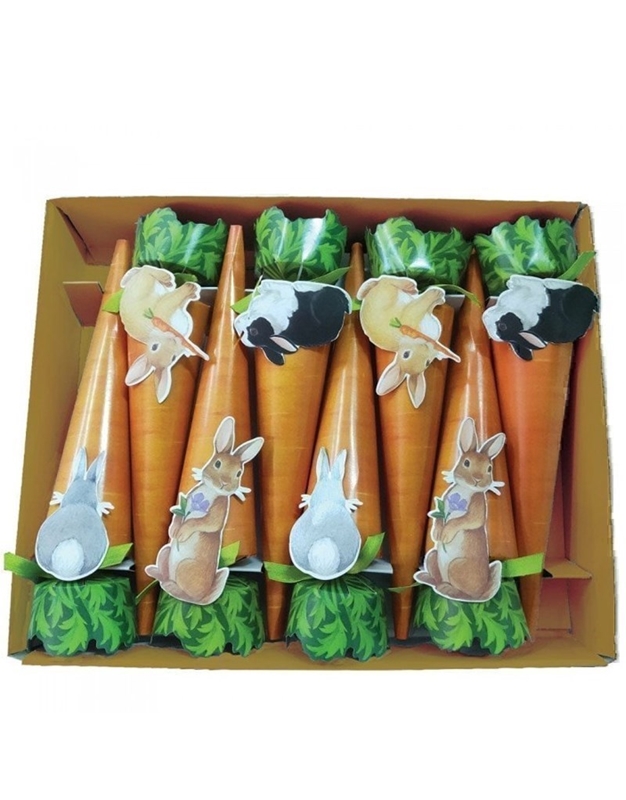 Crackers Πασχαλινά Bunnies & Carrots Caspari (8 Τεμάχια)