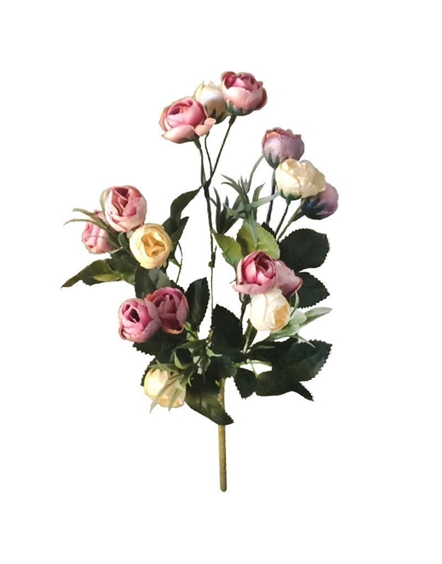 Κλαδί Με Ροζ/Λευκό Τριαντάφυλλο