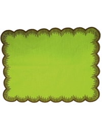 Σουπλά Λινό Πράσινο Με Καφέ Νήμα Heartbeat (48 cm)