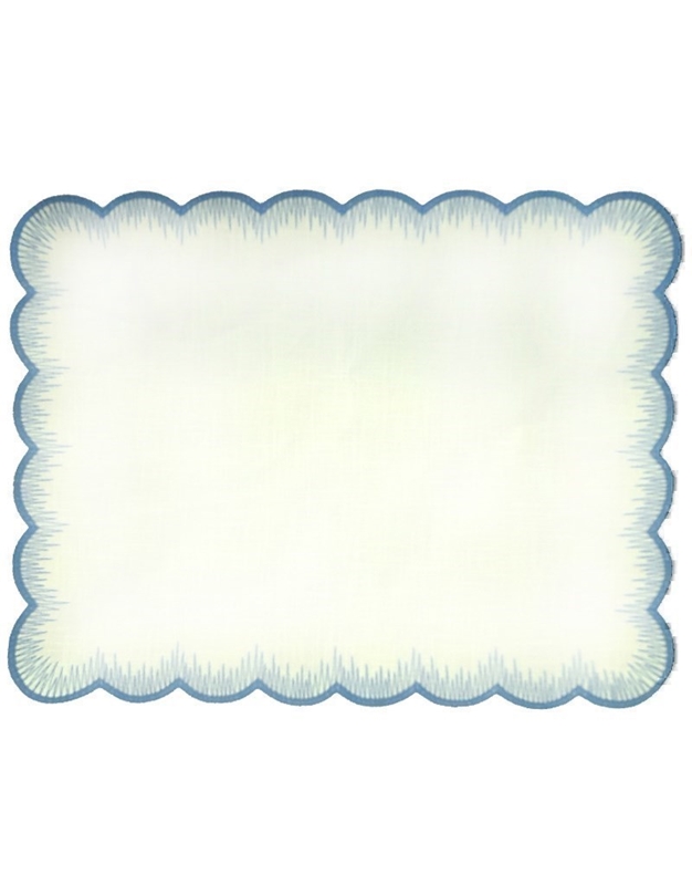 Σουπλά Λινό Λευκό Με Μπλε Νήμα Heartbeat (48 cm)