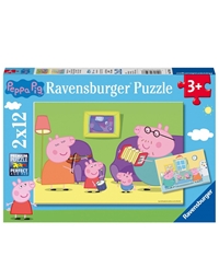 Puzzle "Πέππα Το Γουρουνάκι" Ravensburger (2 x 12 Kομμάτια)