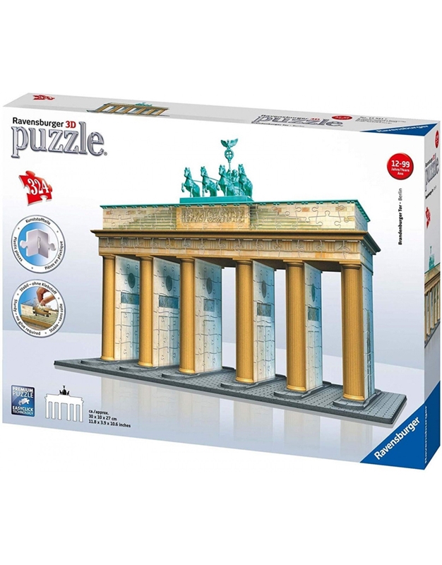 Puzzle 3D "Πύλη Του Βρανδεμβούργου" Ravensburger (324 Κομμάτια)