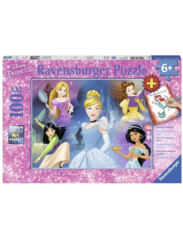 Puzzle "Πριγκίπισσες Disney" Ravensburger (100 XXL Κομμάτια)