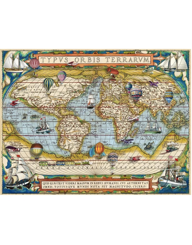 Puzzle "Χάρτης Του Κόσμου" Ravensburger (2000 Kομμάτια)