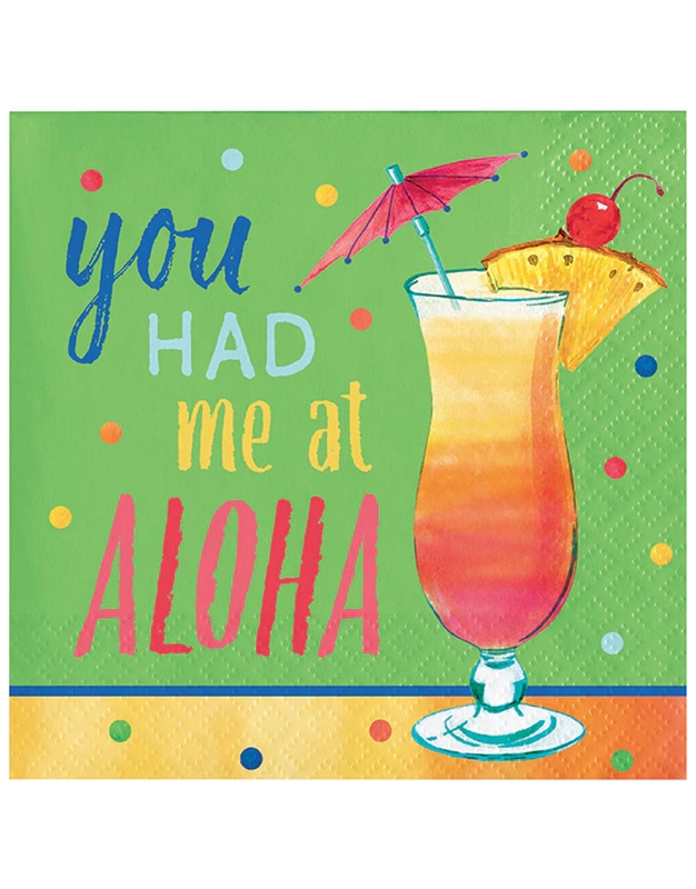 Χαρτοπετσέτες Μικρές Summer Cocktails Had Me At Aloha Creative Converting (16 Τεμάχια)