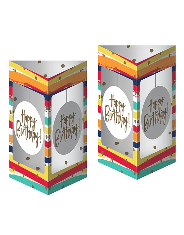 Centerpiece 3D Birthday Stripes Creative Converting