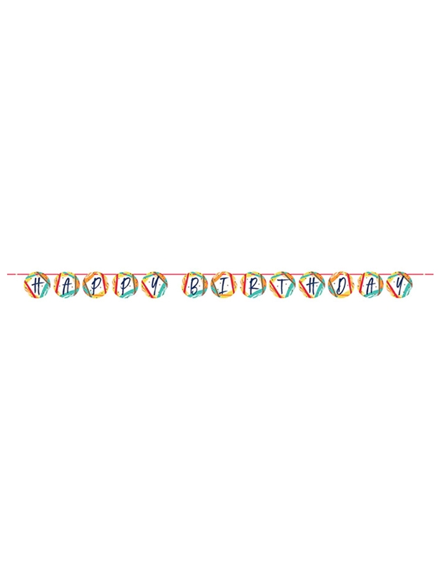 Γιρλάντα Shaped Birthday Stripes Creative Converting