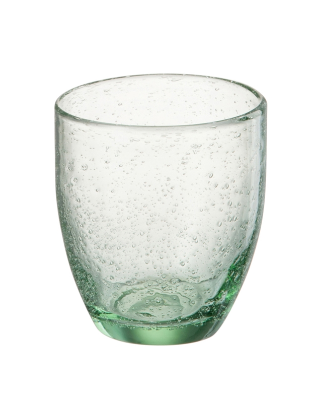 Σετ Γυάλινα Ποτήρια Νερού Διάφανα Πράσινα (6 Τεμάχια)