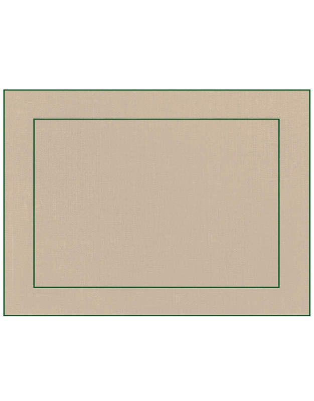 Σουπλά Μπεζ Coated Linen Beige Frame Green La Gallina Matta 1 Tεμάχιο (40x48 cm)