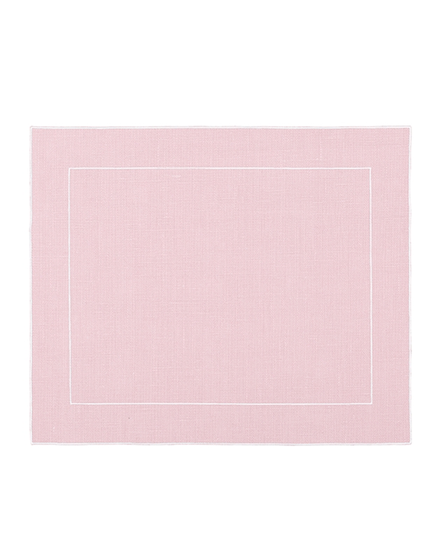 Σουπλά Ροζ Coated Linen Powder Rose/White La Gallina Matta (40 x 48 cm)