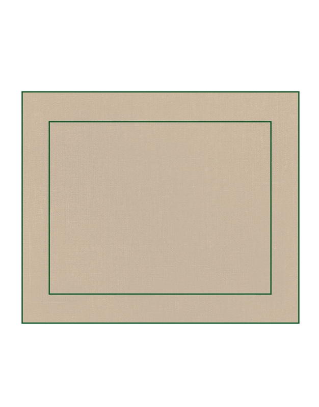 Σουπλά Μπεζ Coated Linen Cube Beige/Green La Gallina Matta (39 x 36 cm)