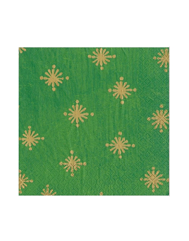 Χαρτοπετσέτες Luncheon Green Starry 16.5 x 16.5 cm Caspari (20 τεμάχια)