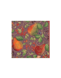 Σετ Χαρτοπετσέτες 20 Τεμαχίων 12.5cm x 12.5cm ''Decorated Pears Aubergine'' Caspari