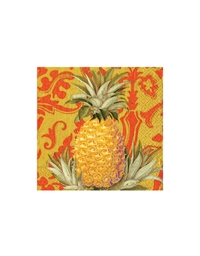 Σετ Χαρτοπετσέτες για Cocktail 12.5cm x 12.5cm ''Royal Pineapple'' Caspari