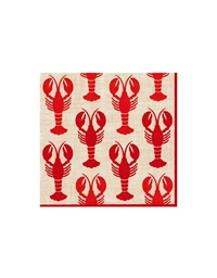Σετ Χαρτοπετσέτες για Cocktail 12.5cm x 12.5cm "Lobsters" Caspari