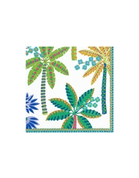 Χαρτοπετσέτες "White Paradise Palms" 12.5cm x 12.5cm Caspari (20 τεμάχια)